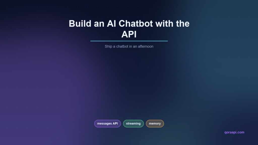 How to Build an AI Chatbot with the API