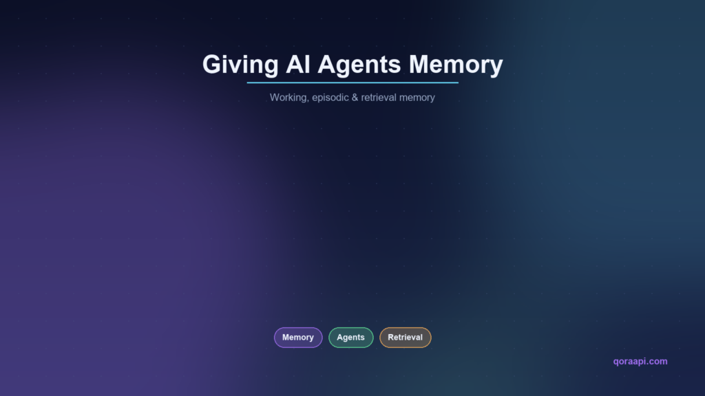 Giving AI Agents Memory: Working, Episodic, and Retrieval Memory