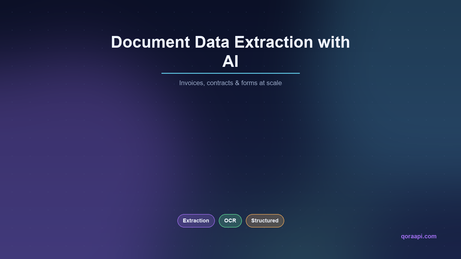 Document data extraction with AI - invoices, contracts and forms at scale