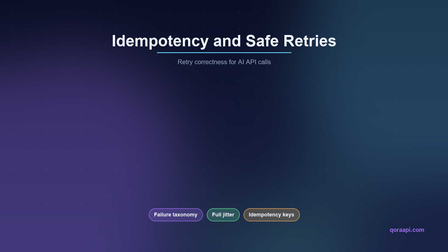 Idempotency and Safe Retries for AI APIs